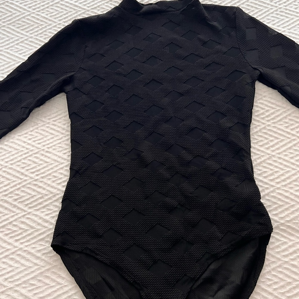 Black Diamond Patterned Bodysuit